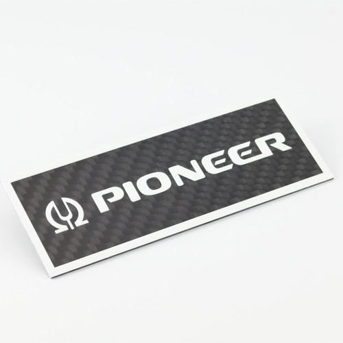 Pioneer Speaker Custom Made carbon fibre Logo Badge 106mm(4.17")X39mm(1.54") - Picture 3 of 11