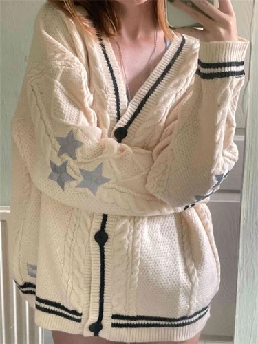 NEW Cardigan Taylor Swift Folklore Knitted Cozy Lazy Autumn Hot - Picture 3 of 25