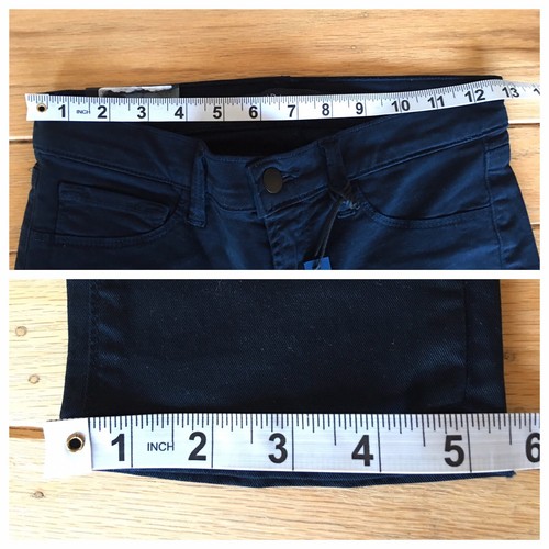 $450 J BRAND Trilogy Women's NWT Sz 24 Blue Skinny Cotton Stretch Cropped Pants - Picture 12 of 12