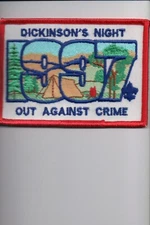 1997 Dickinson's Night Out Against Crime patch
