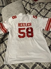 NY GIANTS MARK HERZLICH SIGNED AUTOGRAPHED JERSEY JSA COA SB CHAMP INSCRIP NY GIANTS MARK HERZLICH SIGNED AUTOGRAPHED JERSEY JSA COA SB CHAMP INSCRIP
