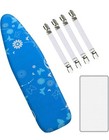 EcoNour Ironing Board Covers 124 x 38 cm Extra Thick 7mm Padding, 100% Cotton