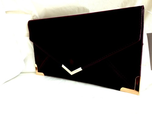 NEW FAUX LEATHER SUEDE ENVELOPE EVENING DAY CLUTCH BAG SHOULDER PROM WEDDING - Picture 44 of 44