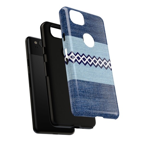 Blue Jean Print Diamonds Tough Phone Case for Iphone, Samsung Galaxy, Goog Pixel - Picture 211 of 285