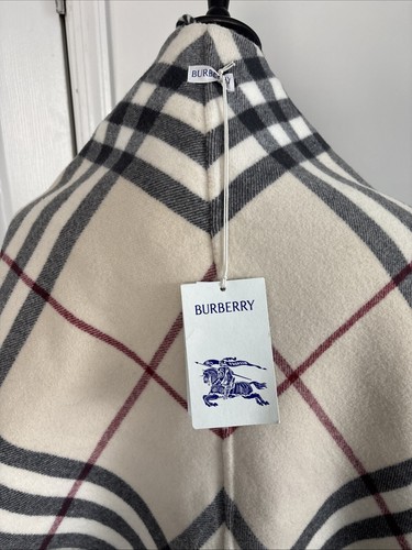 Burberry Giant Check Fringed Wool Cape 225 x 85cm - New With Tags - Picture 8 of 8