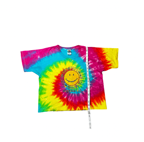 Vintage 1990s Smiley Tye Dye Cropped Tee Washington DC Size Medium - Bild 2 von 4
