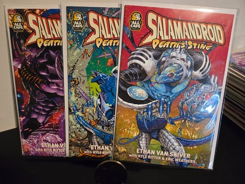 SALAMANDROID #1: DEATH'S STING Glow in the Dark Fold out + 24hours + cover!  - Picture 1 of 4
