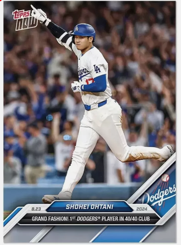 Shohei Ohtani - 2024 MLB TOPPS NOW Card 584 - 1st DODGER IN 40/40 CLUB  In Hand - Picture 1 of 2