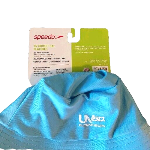 Speedo Kids UV Bucket Hat Blue UV 50+ Protection Lightweight L/XL (12-24 mons) - Picture 4 of 4