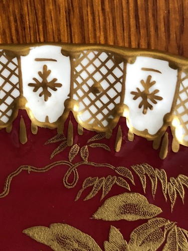 Rare ROYAL CROWN DERBY Plate Bonechina England XXII GOLDEN Birds 26.5 Cm R - Picture 10 of 12