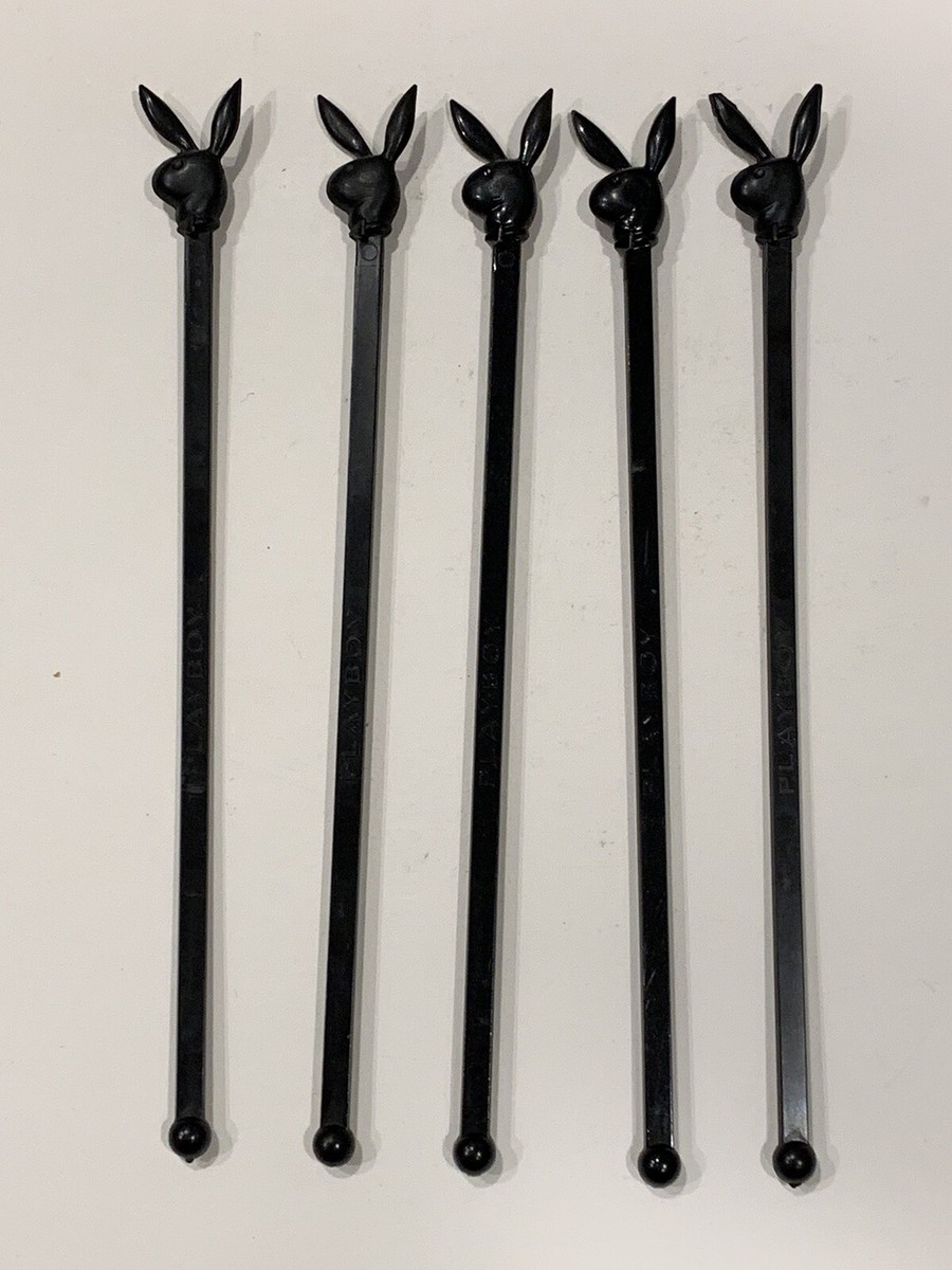 Lot of 5 Official Vintage Playboy Club 8 in. Drink Swizzle