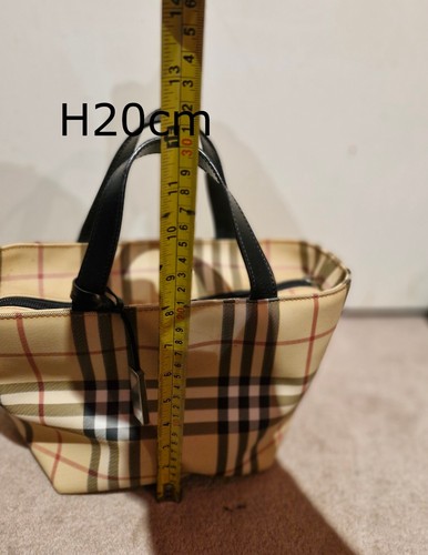 Vintage Burberry tote bag, gorgeous structure Beige H20cm * W23cm - Picture 8 of 9