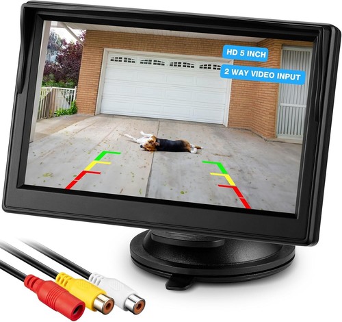 Compact 5 Inch LCD Backup Monitor - Easy Dashboard or Windshield Installation - Picture 3 of 8