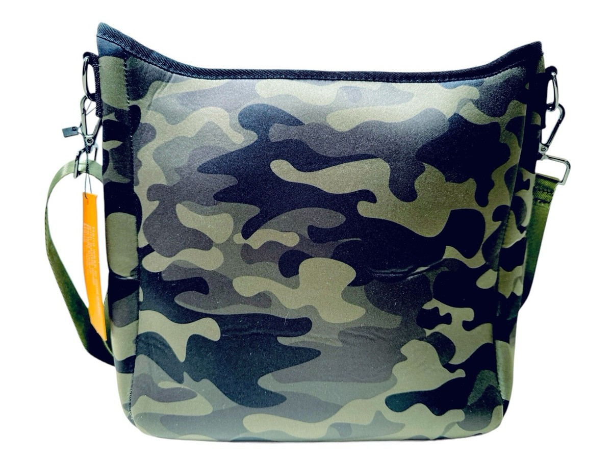 HAUTE SHORE Camo Backpack with Red Stripe Haute Shore | Neoprene Camo Tote w/ Hot Pink Orange Stripes  main image 4