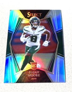 2021 Panini Select Premier Level RC Silver Prizm #156 Elijah Moore Jets