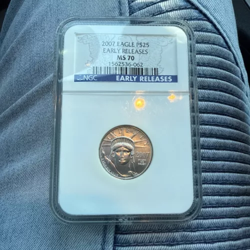 2007 P$25 Platinum Eagle NGC MS70 Early Releases