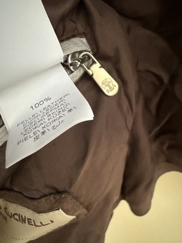 Brunello Cucinelli Safari Suede Jacket Leather Brown XS - Picture 5 of 7