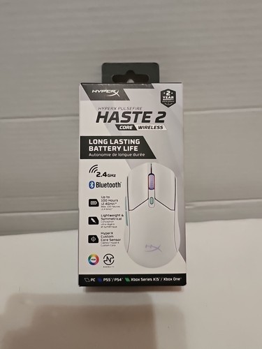 New OPEN BOX👉🏻HyperX Pulsefire Haste 2 Core Wireless - Gaming Mouse (White) - 第 1/8 張圖片