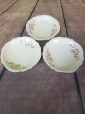 Homer Laughlin Virginia Rose Little Serving Ceramic Floral Plates Made USA