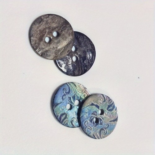 10X Natural Shell Buttons 2-Holes Round Decor for Clothes Sewing Accessories DIY - Picture 7 of 8