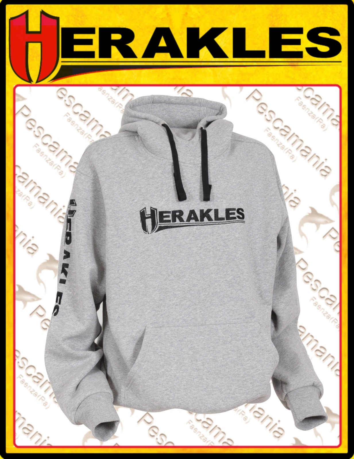 Felpa in Cotone Colmic Herakles con Cappuccio grigia Felpa in Cotone Colmic Herakles con Cappuccio grigia