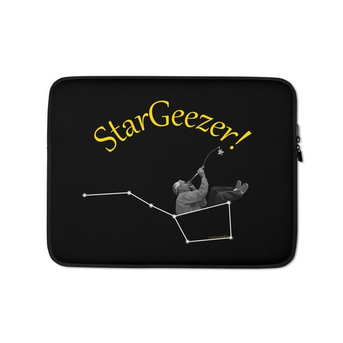 StarGeezer Old Astronomer Astronomy Telescope Funny Laptop Sleeve - Picture 2 of 3