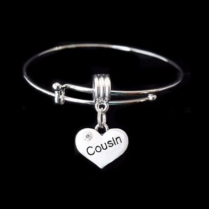 Cousins Bangle Cousin Bracelet Charm Gift Best Image Is Loading Cousins Bangle Cousin Bracelet Charm Gift