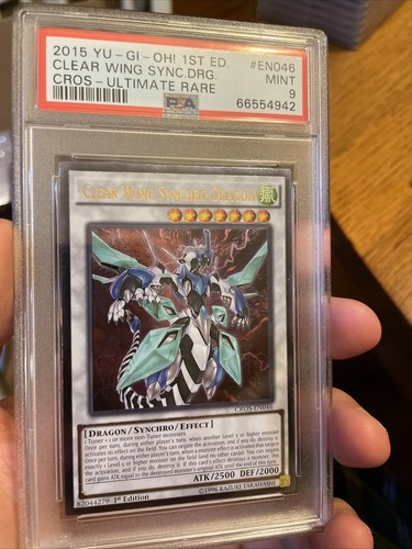 YuGiOh! CROS-EN046 Clear Wing Synchro Dragon 1st Edition Ultimate Rare PSA 9 - Picture 1 of 2