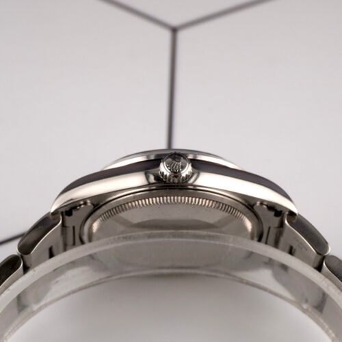 Rolex Date 34mm Ladies 1.5ct Prong Blue Motif Diamond Dial Steel Watch 15000 - Picture 8 of 11