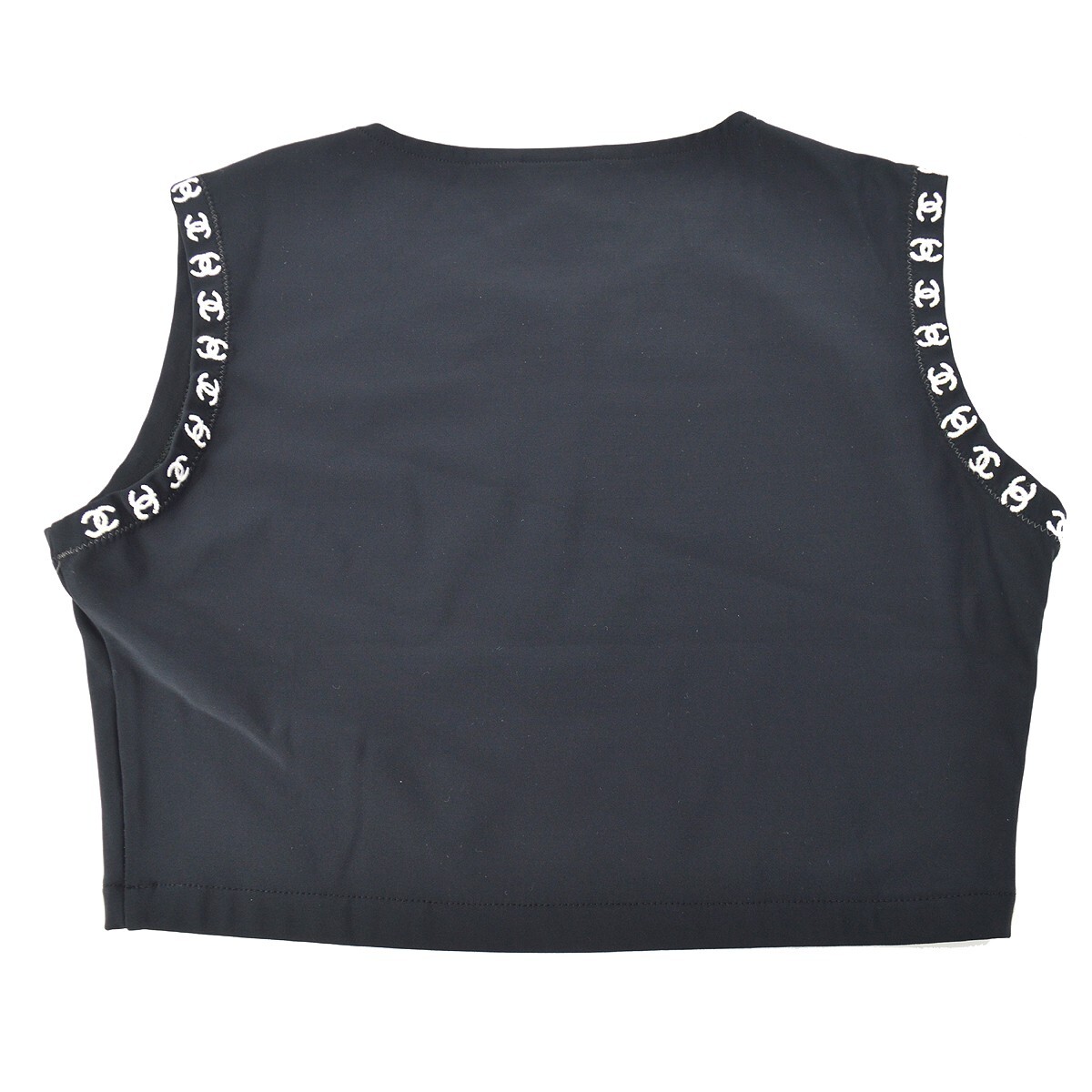 シャネルタンクトップ38 Chanel Cropped Top Tank Top Black #38 97C 59146 | eBay