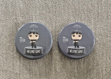 Hallmark Keepsake 2024 SDCC Promo Funko Pop Wednesday Button Addams Family Pair