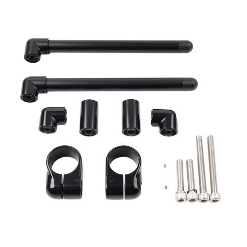 43MM Cafe Racer Bars 7/8" Motorcycle Universal Clip-On Handlebar Fork Tube - Zdjęcie 2 z 11