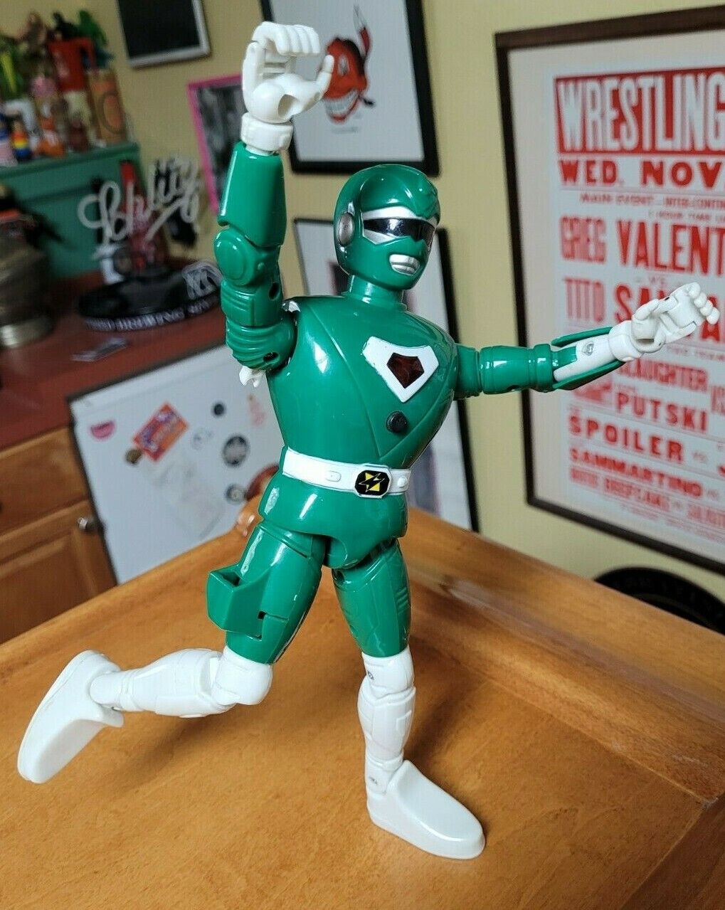 VTG 90's 10" Green Power Ranger Knock Off Action Figure NICE Warrior Robot China