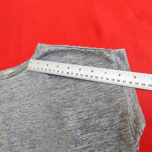 Oasis Damen Grau Glanz Cinched Waist Kurzarm Top Größe M - Bild 10 von 16