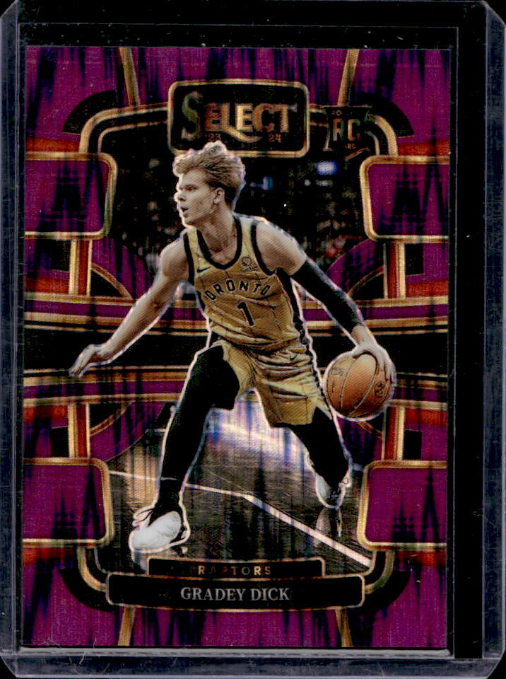 2023-24 Panini Select Gradey Dick Purple Flash Prizms RC Concourse #96/175 #90