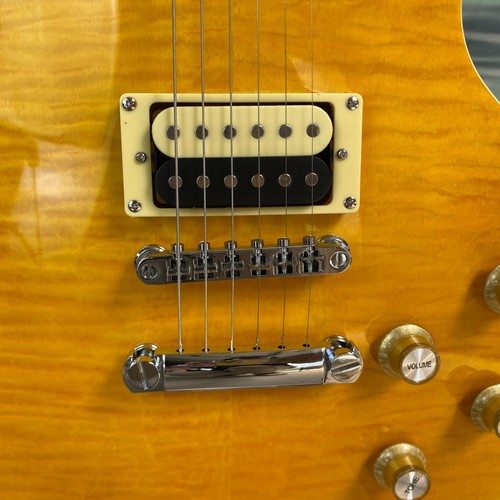 US Standard LP Slash Electric Guitar Flamed Maple Appetite Burst Amber HH Pickup - Picture 6 of 9