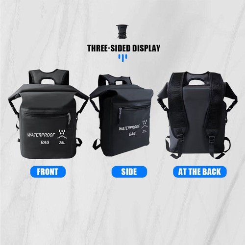25L Waterproof Dry Bag Backpack Rucksack Storage Pack Sack Swimming Rafting - Foto 3 di 18