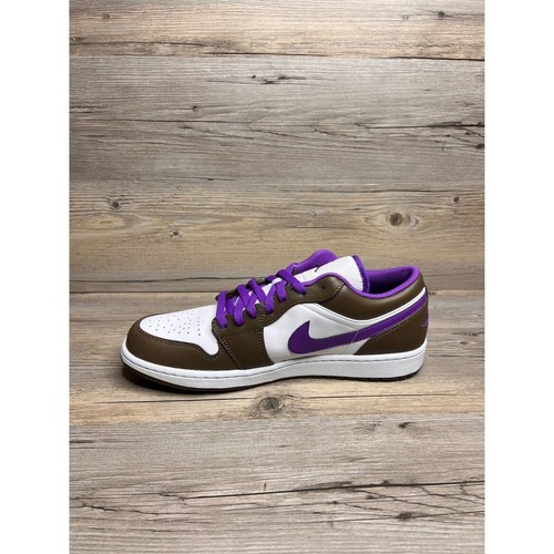 Nike Air Jordan 1 Low Mens Size 10.5 Palomino White Wild Berry 553558 215 - Picture 7 of 10