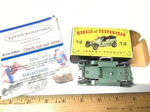 Vintage Lesney Models Of Yesteryear Rolls Royce "Silver Ghost" Y-15 Die Cast Car - Picture 8 of 8
