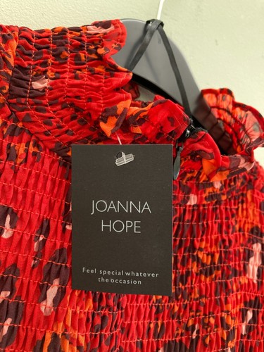 TUNIKA KLEID UK 18 VON JOANNA HOPE TIERS & RUCHED ROTER TIERDRUCK ORP £ 69 BRANDNEU MIT ETIKETT - Bild 6 von 6