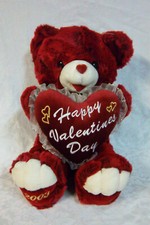 Dan Dee Happy Valentines Bear Red 21" Plush Soft Toy Stuffed Animal