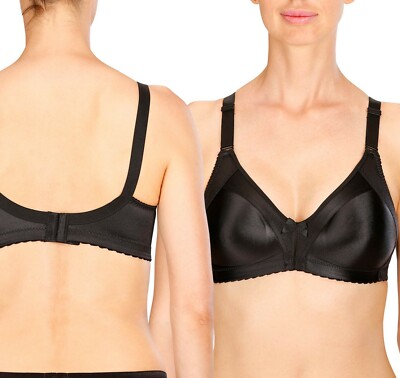 Minimizer Soft BH ohne Bügel Naturana Satin-Look 75-100 B-E schwarz weiss