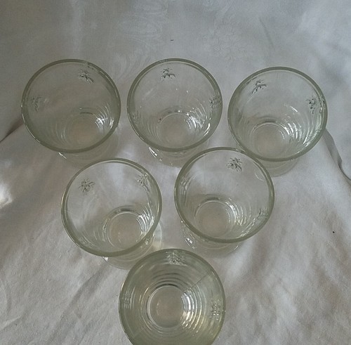 6 LA ROCHERE Iced Tea Glasses PARIS MUSEES Bee Napoleon 5.5" - Picture 3 of 6