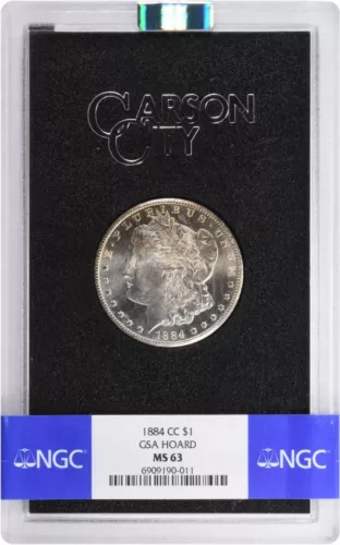 1884-CC Morgan Silver Dollar MS63 NGC GSA Holder