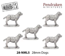 10mm / 15mm / 20mm / 25mm / 28mm Dogs for Wargames / Tabletop Games (NML5)