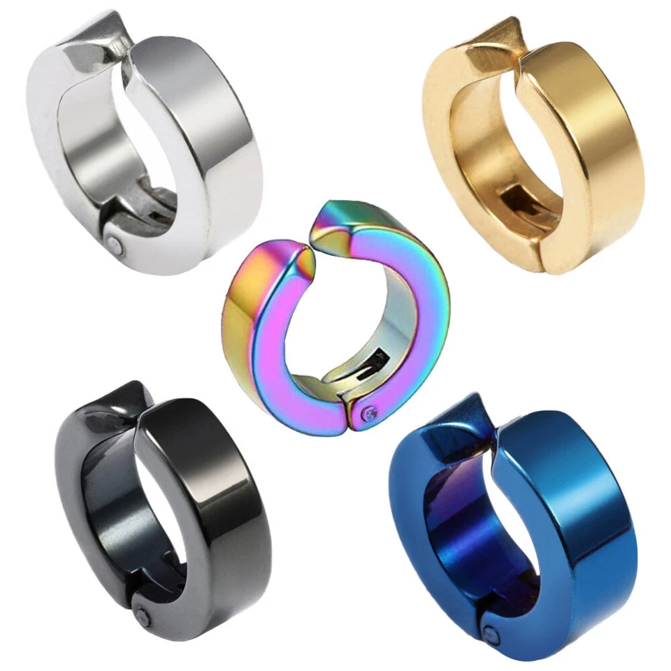 5pcs Ohrstulpe Männer gefälschte Ohrmanschette Ohrringe mit Schraubverschluss - Bild 2 von 4