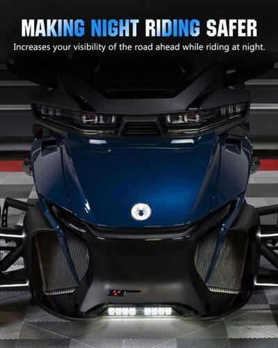 LED Front Spot lamps For Can Am Spyder RT 219400991 2020-2022 2023 Bumper Light - Picture 12 of 16