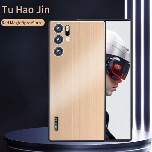For ZTE nubia Red Magic 9 Pro+, Hybrid Brushed Metal Back Soft Bumper Case Cover - 第 4/19 張圖片