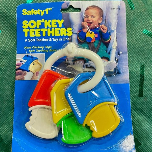 1988 Safety 1st Sof'Key Teethers - Soft Teether and Toy in One - Picture 1 of 2