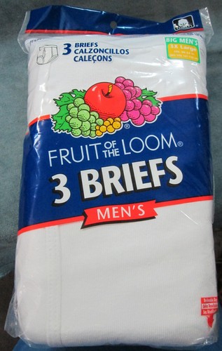 3er Set weiße "Fruit Of The Loom" klassische Herren Slips Unterwäsche 3XLarge - Bild 1 von 4